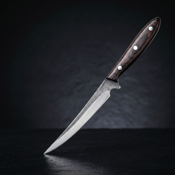 Barracuda 13" Hand Forged Fish Fillet Knife, Black Rosewood Handle