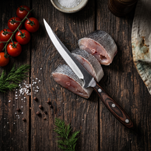 Barracuda 13" Hand Forged Fish Fillet Knife, Black Rosewood Handle