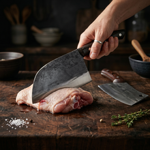 Aurochs 6" Hand Forged Cleaver, Forged Steel, Black Rosewood Handle