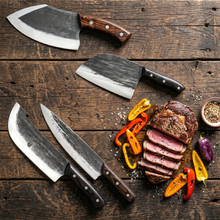 Mastercraft 4-Piece Hand Forged Cleaver & Chef Knife Set by Xcutlery — view 2