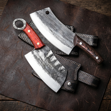 Handcrafted 4-Piece Hand Forged Chef & Cleaver Set by Xcutlery — view 3