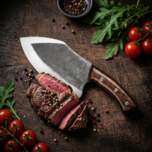 Kodiak 8" Hand Forged Cleaver, High Carbon Steel, Rosewood Handle