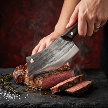 Kermode 7" Hand Forged Chef's Cleaver, High Carbon Steel