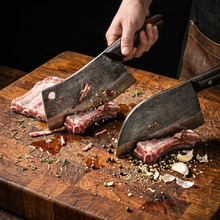 Classic butcher cleaver from the Butcher's Trio, 7.5 inch blade with wenge handle