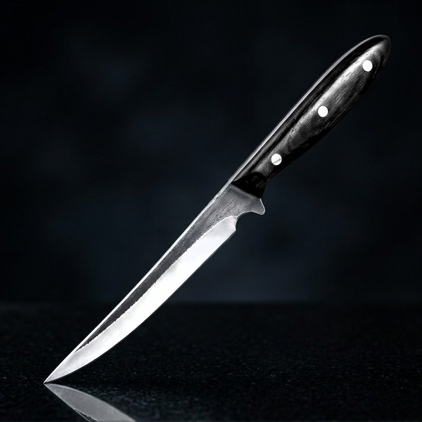 Barracuda 10" Hand Forged Fish Fillet Knife, Black Rosewood Handle