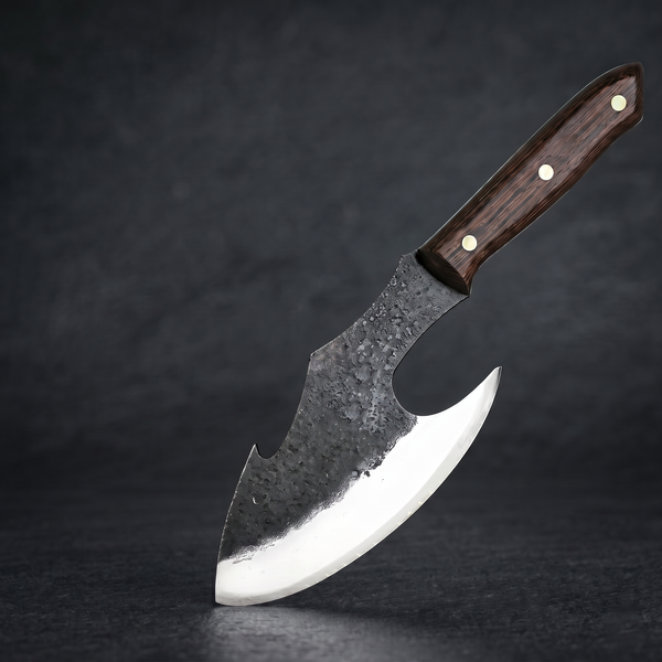 Megalodon 6.6" Hand Forged Meat Cleaver, Wenge Wood Handle