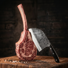 Aurochs 6" Hand Forged Cleaver, Forged Steel, Black Rosewood Handle
