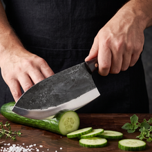 Hand Forged Butcher Cleaver 7.5", High Carbon Steel, Rosewood Handle