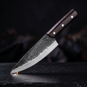 Orca 7 inch hand forged chef knife with black rosewood handle, main product photo